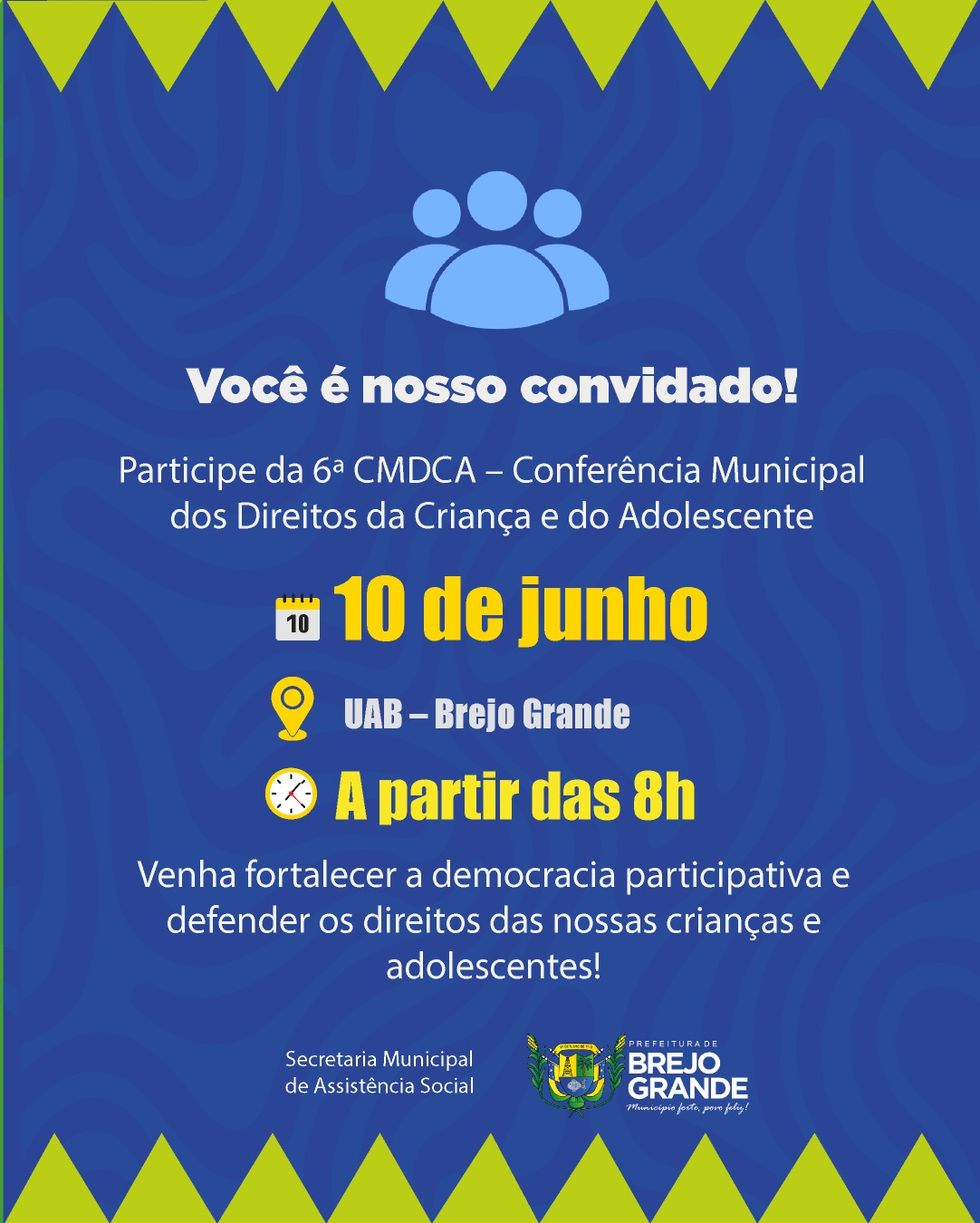 Foto da notícia 6ª CMDCA - Conferência Municipal dos Direitos da Criança e do Adolescente.