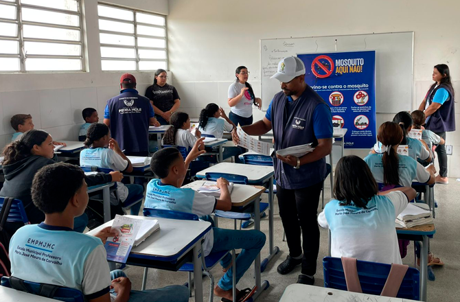 Equipe da Secretaria de Saúde de Pedra Mole realizou um importante trabalho de conscientização sobre o combate ao mosquito Aedes aegypti.