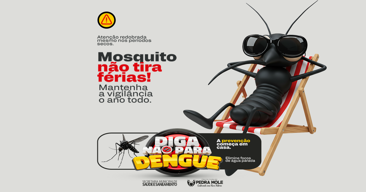 O mosquito não tira férias! 