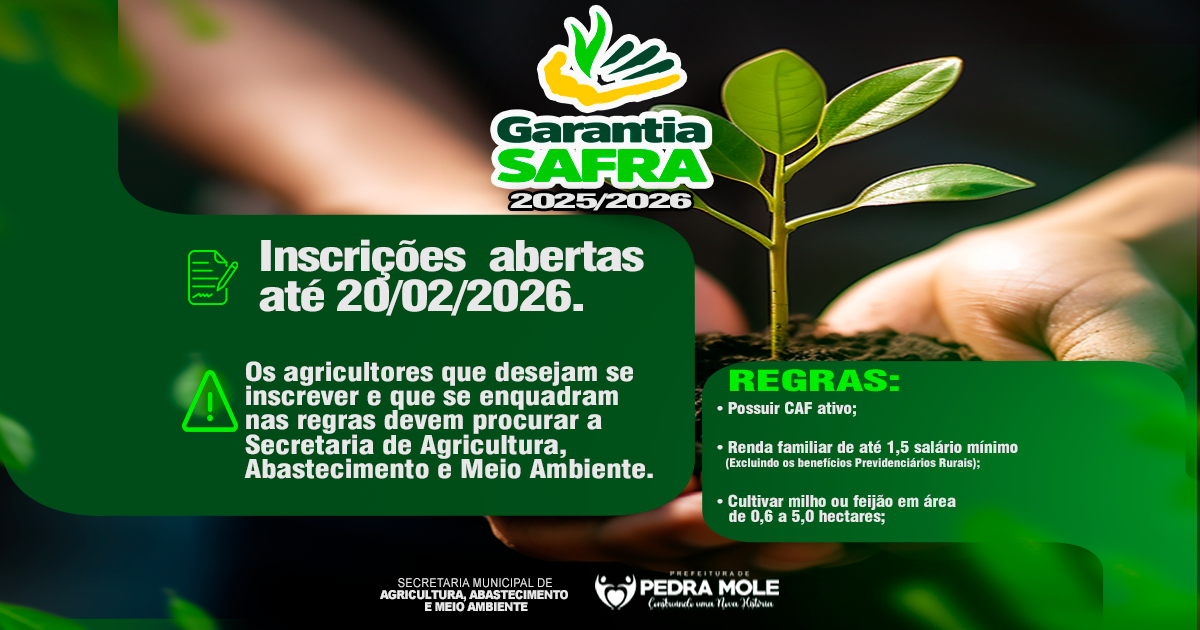 GARANTIA SAFRA 2025/2026 