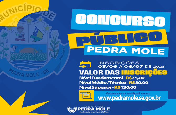 ATENÇÃO, PEDRA MOLE! CONCURSO PÚBLICO ABERTO!