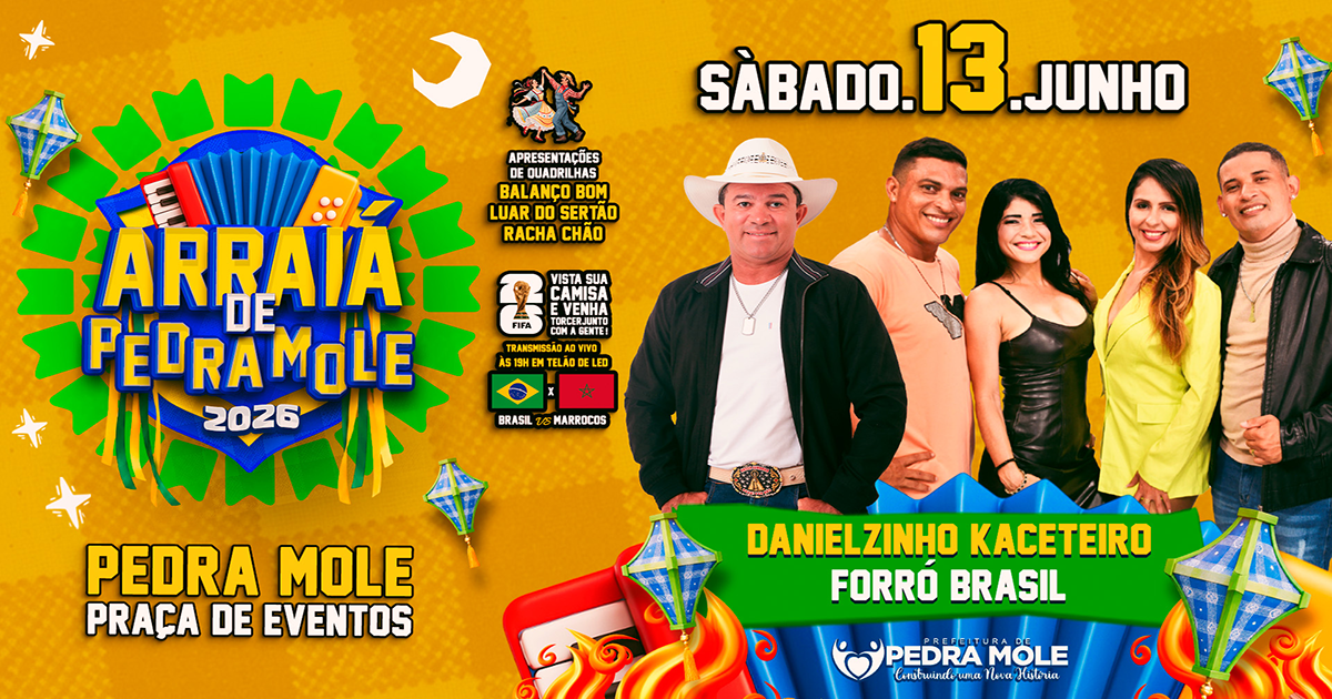 O nosso Arraial de Pedra Mole 2026 vai começar!