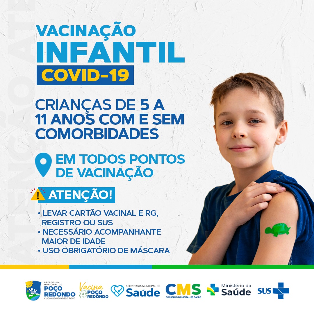 Vacinação Infantil – Covid 19 5 a 11 anos