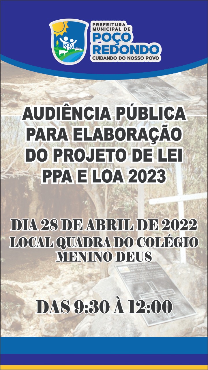 Audiência Pública PPA e LOA 2023