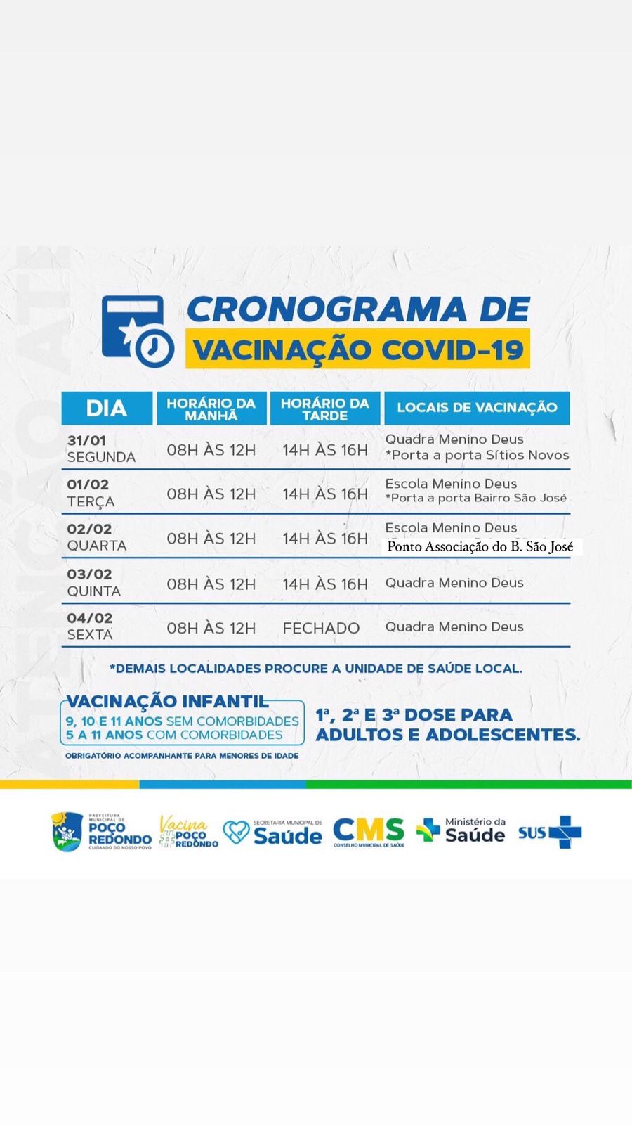 Cronograma de Vacinação – Covid-19