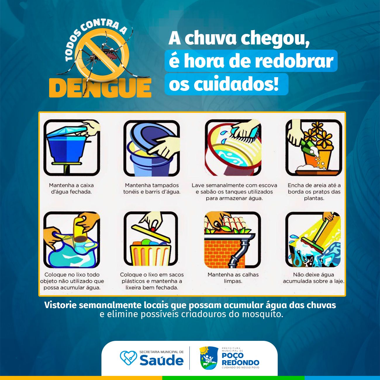 A chuva chegou, é hora de redobrar os cuidados.