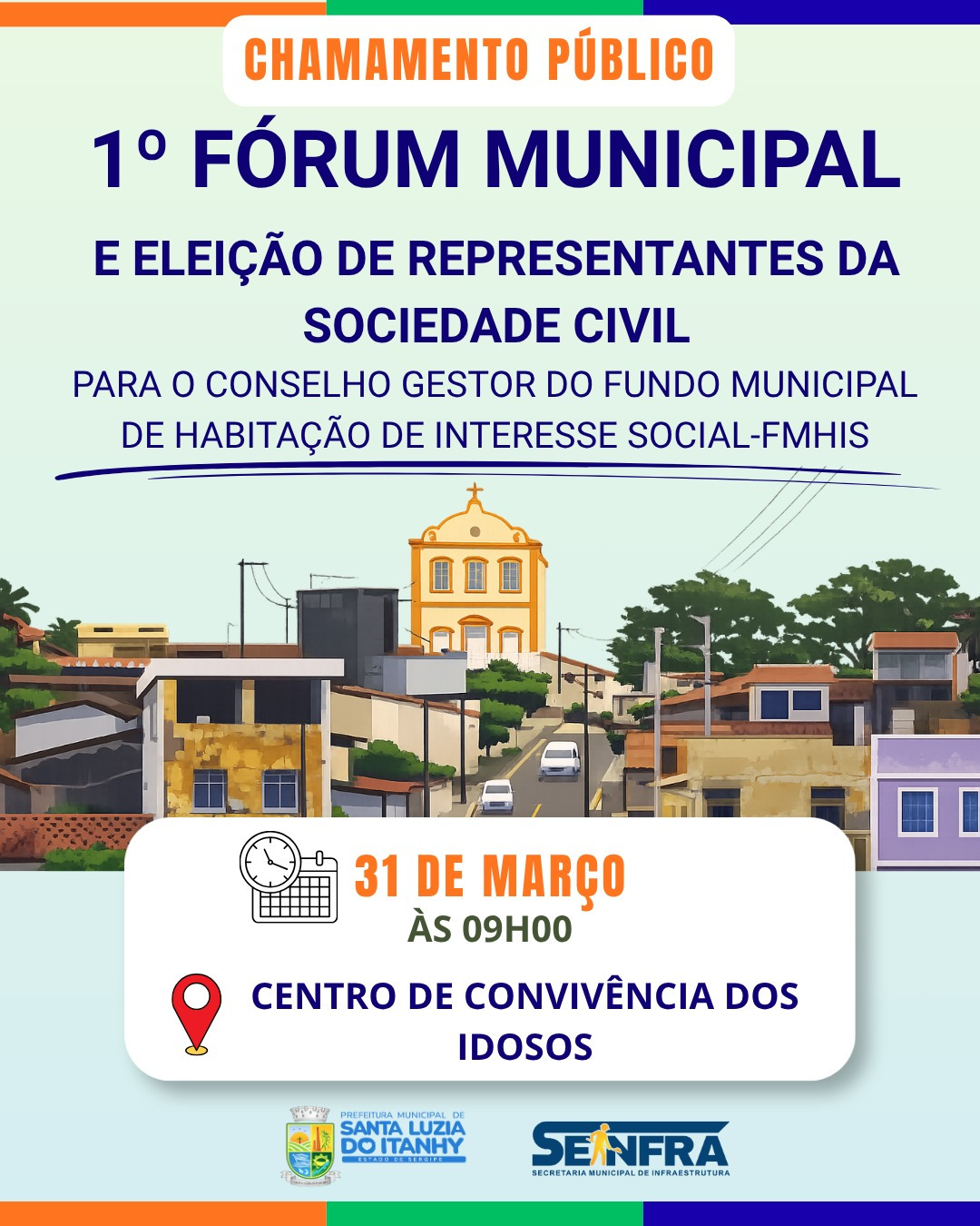 Prefeitura realizará Fórum para criação de Conselho Gestor do Fundo Municipal de Habitação e Interesse Social