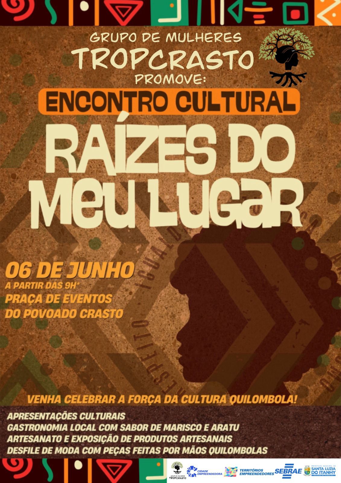Grupo quilombola TropCrasto realiza o Encontro Cultural “Raízes do Meu Lugar” com apoio do Sebrae e da prefeitura de Santa Luzia do Itanhy