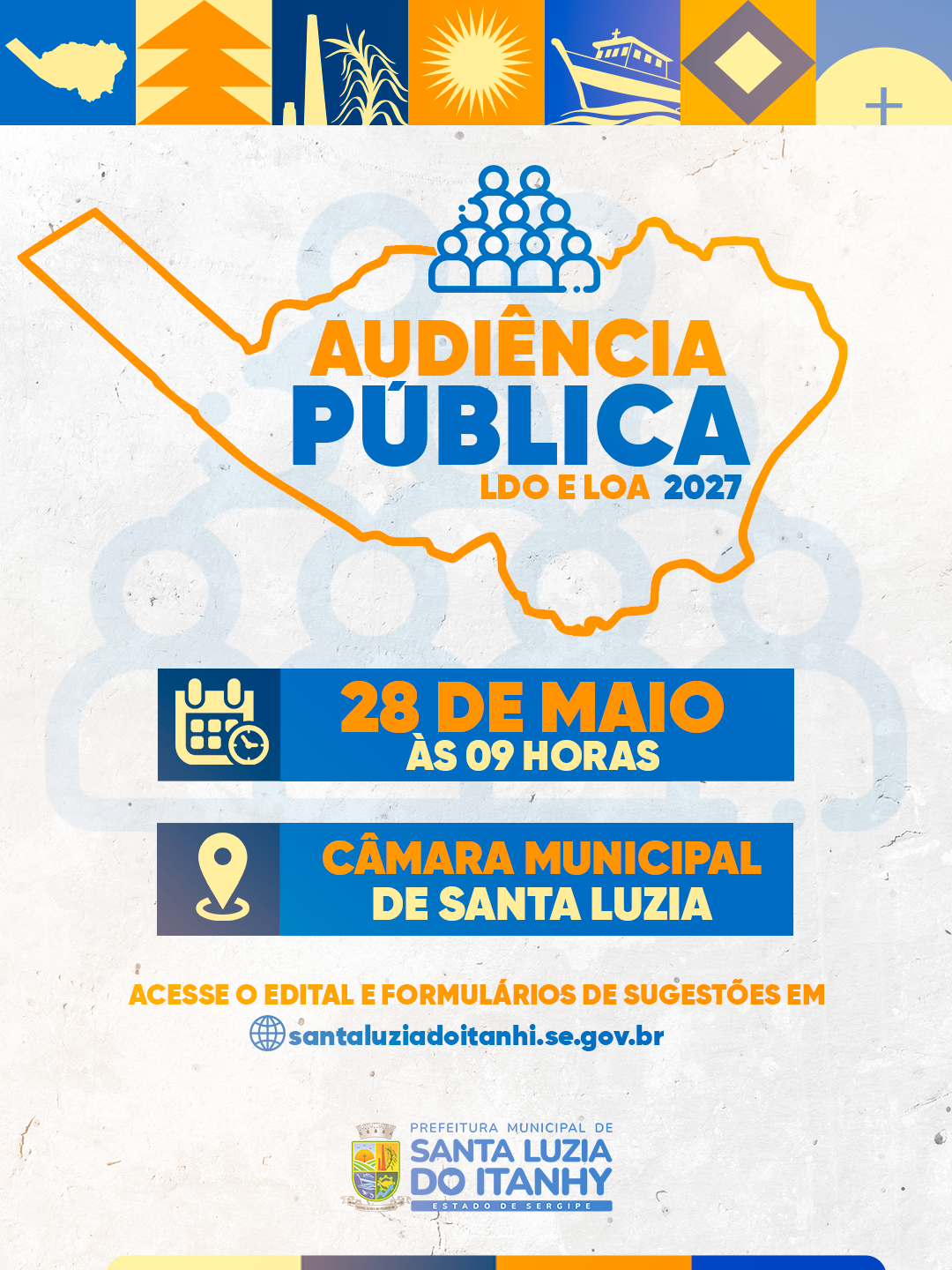 Prefeitura de Santa Luzia convida população para a Audiência Pública da LDO e LOA 2027