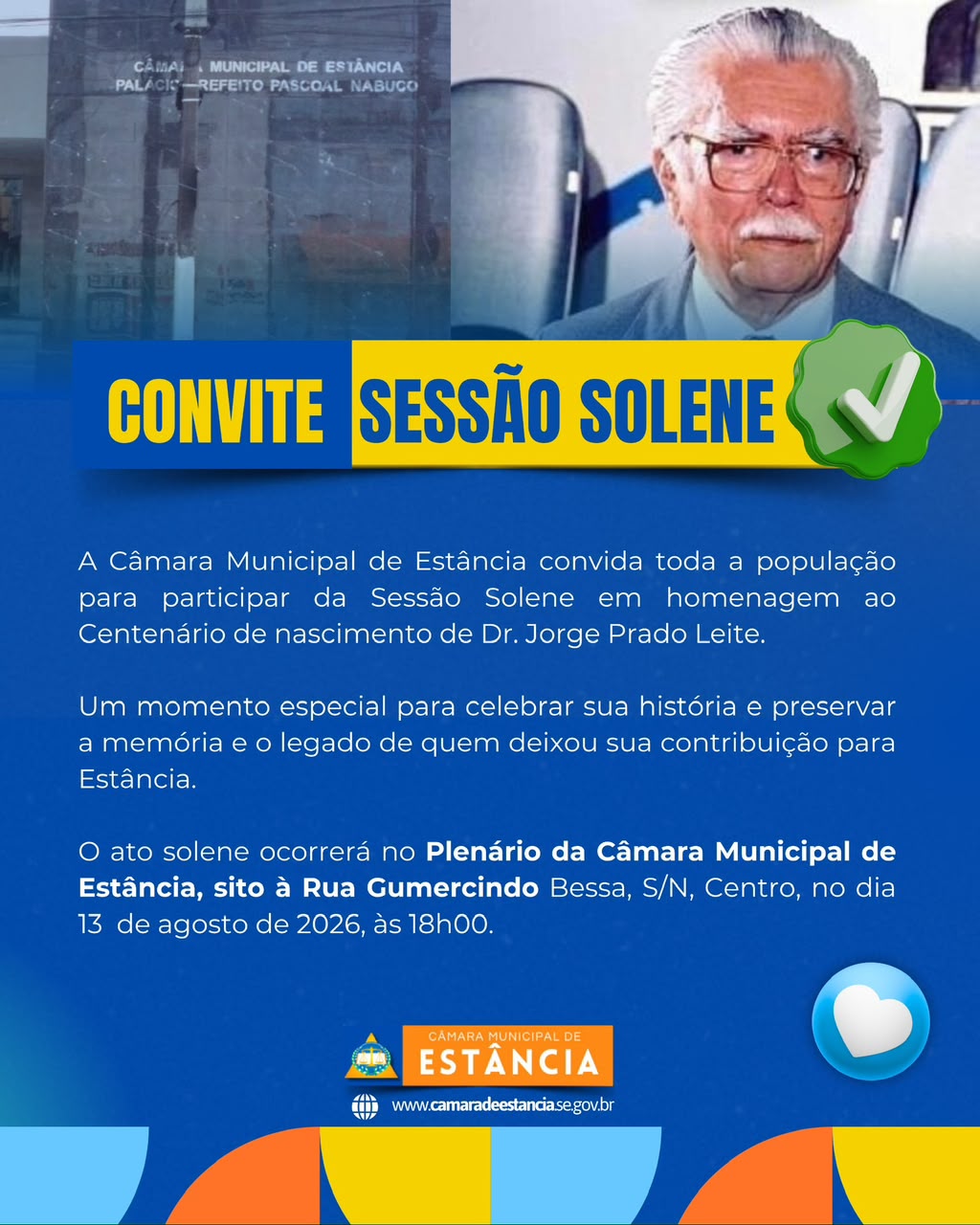 CONVITE À POPULAÇÃO | SESSÃO SOLENE