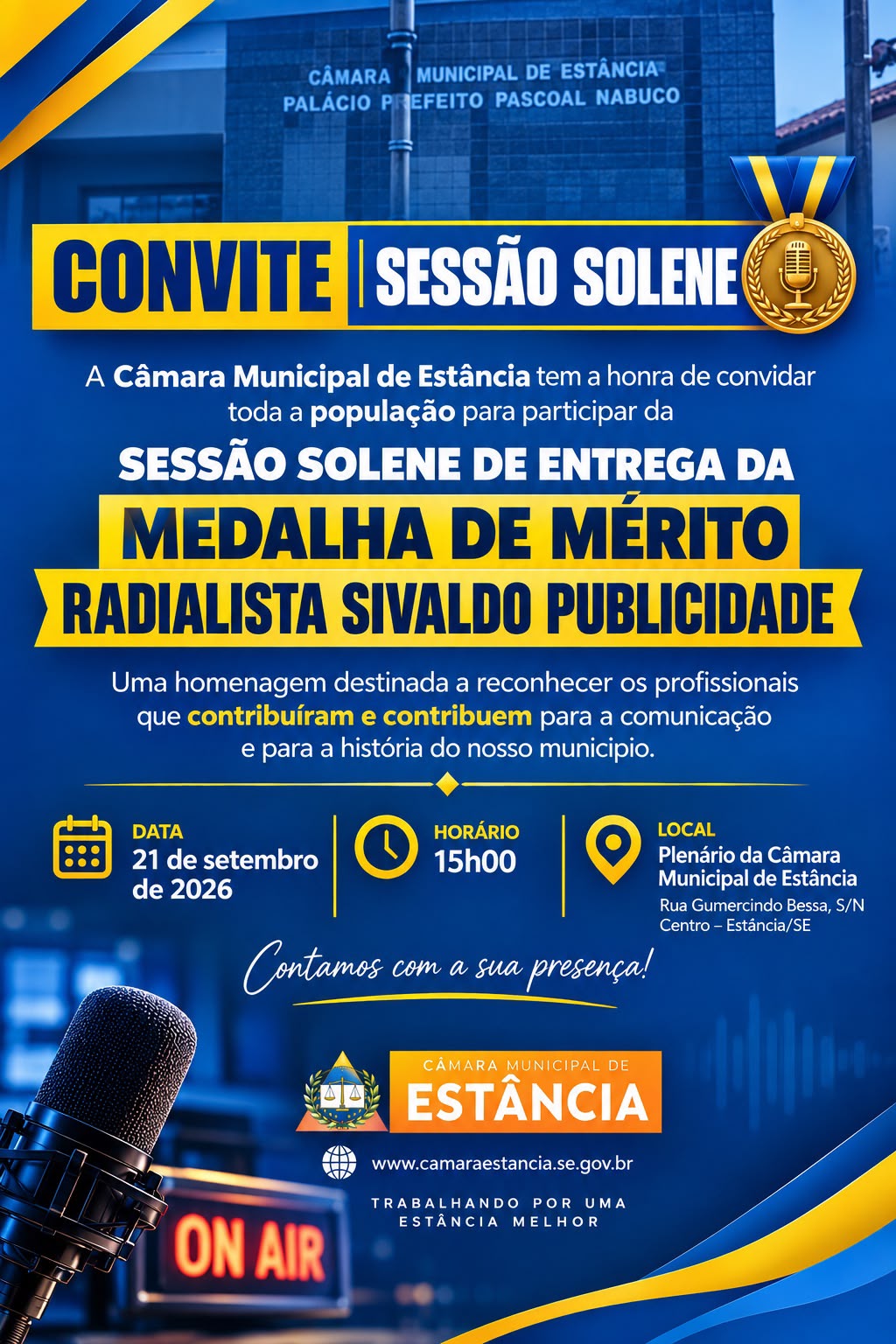 *🎙️🏅 CONVITE | SESSÃO SOLENE*