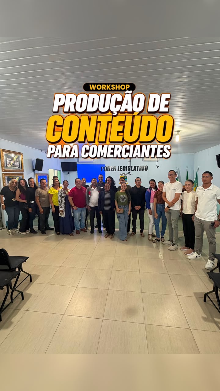 Workshop de Produção de Conteúdo para Comerciantes.