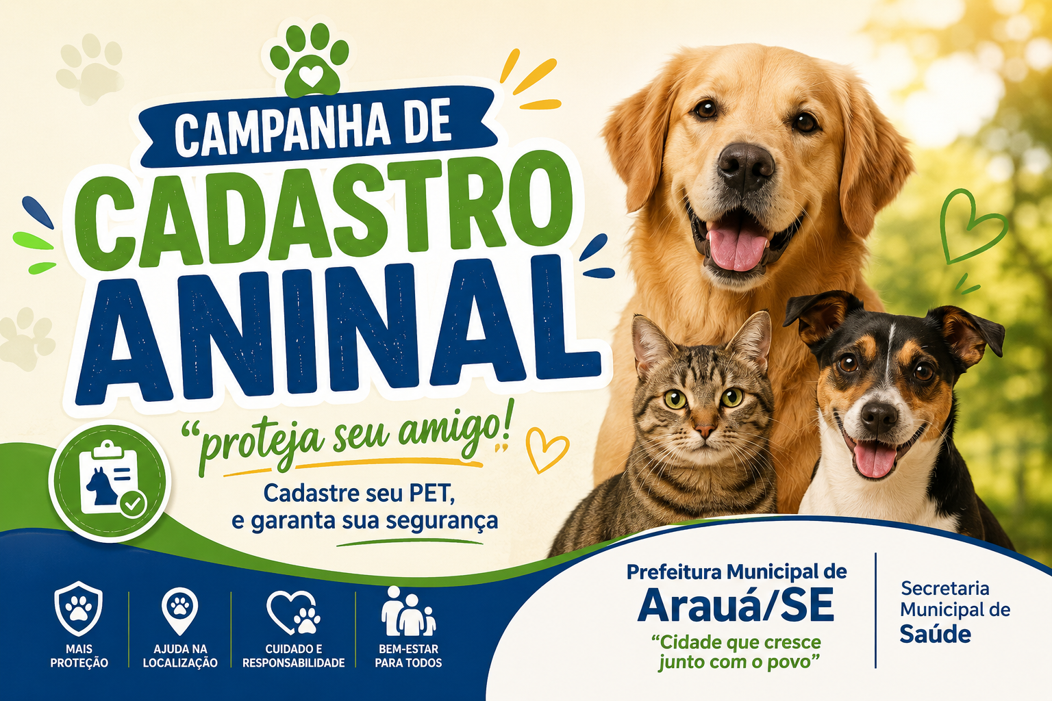 Campanha de Cadastro Animal.