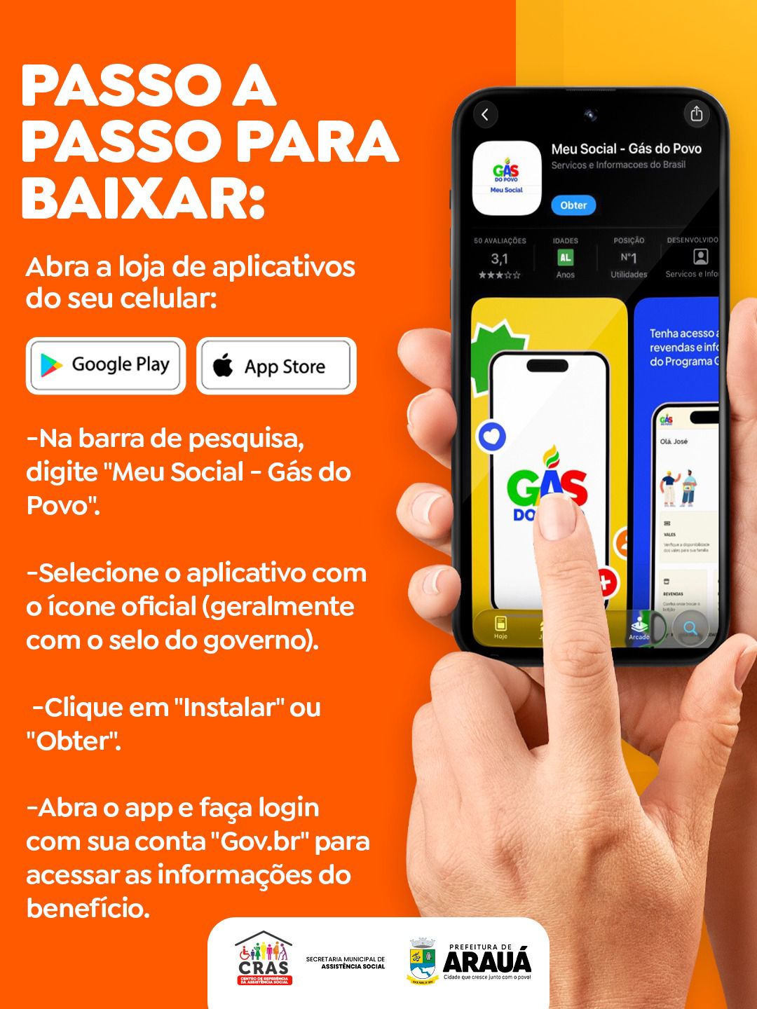 Foto da notícia 📲 Já conhece o aplicativo Gás do Povo?  