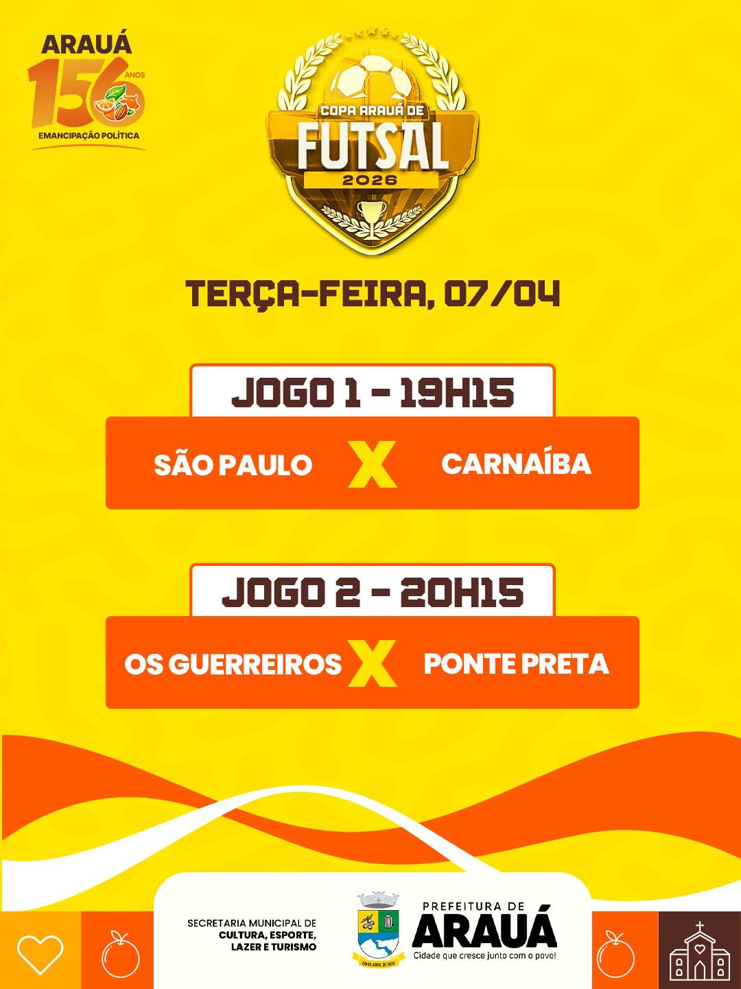 Foto da notícia Copa Arauá de Futsal 2026 ⚽️