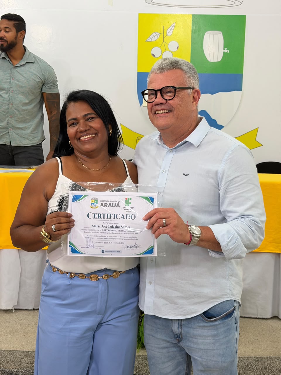 Foto 3 da notícia Cerimônia de Entrega dos 40 Certificados de Conclusão do Curso de Informática Básica. 💻📜