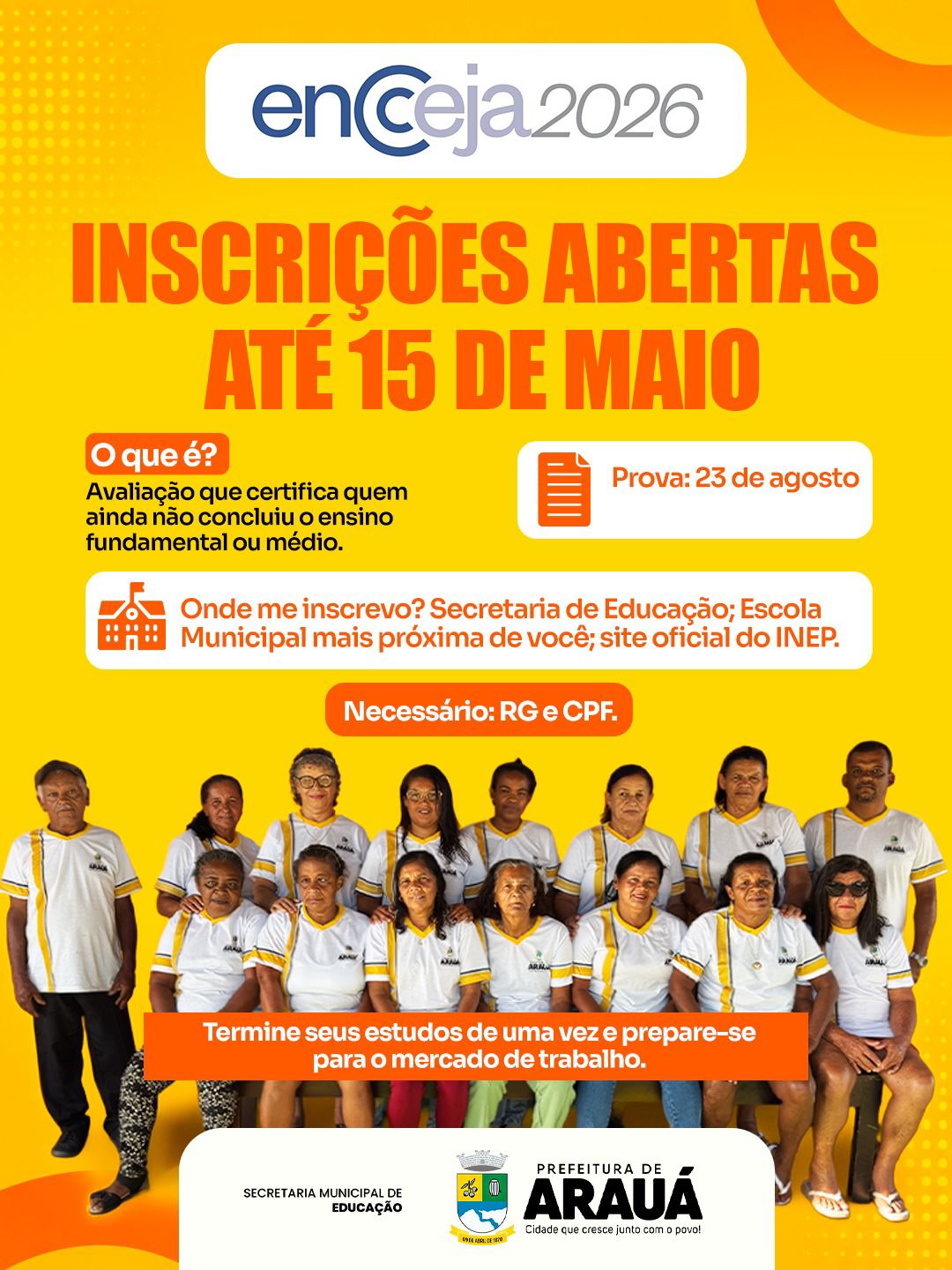 📢 ATENÇÃO: INSCRIÇÕES ENCCEJA 2026 ABERTAS