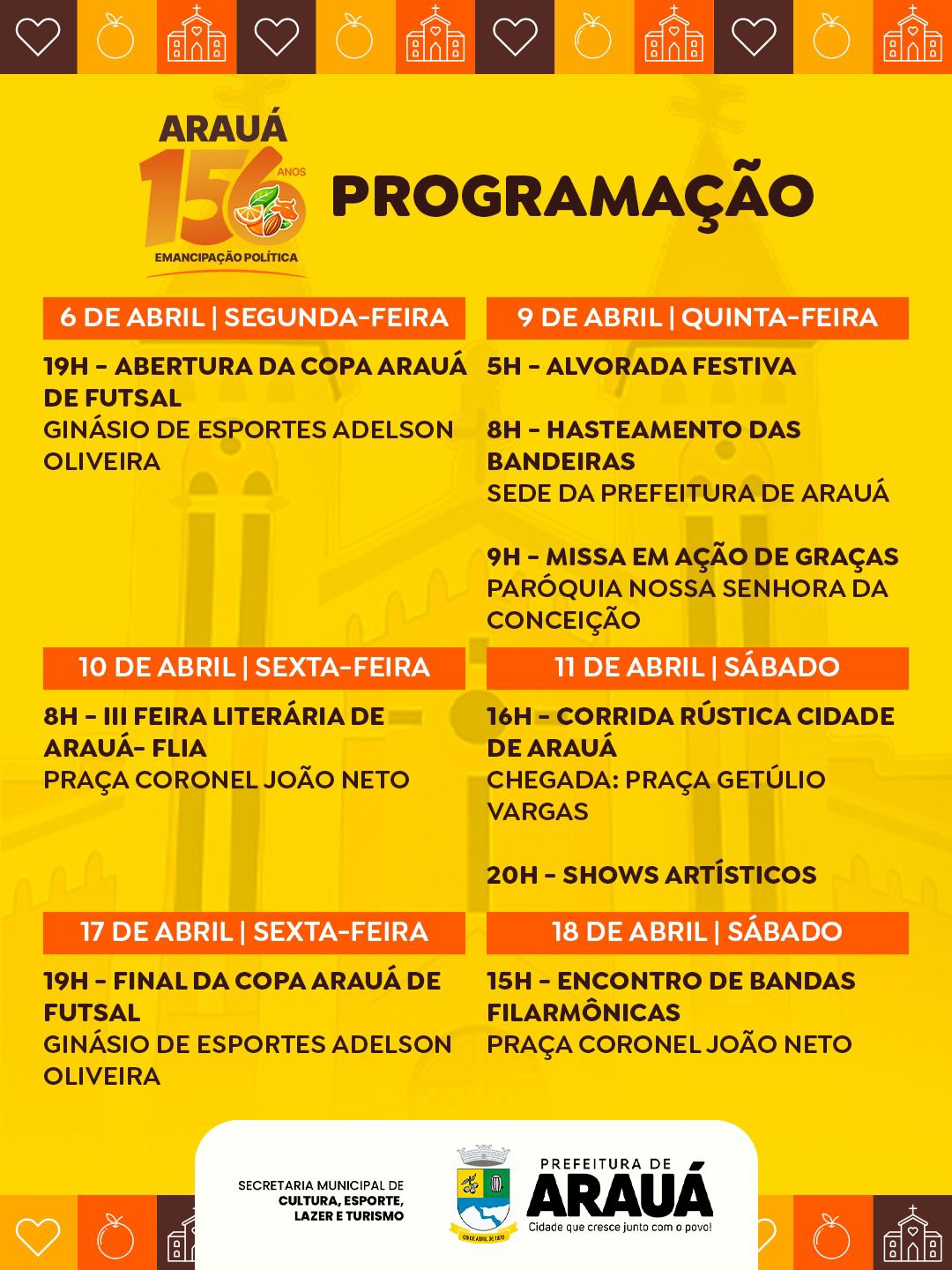 🎉 Arauá celebra 156 anos de Emancipação Política