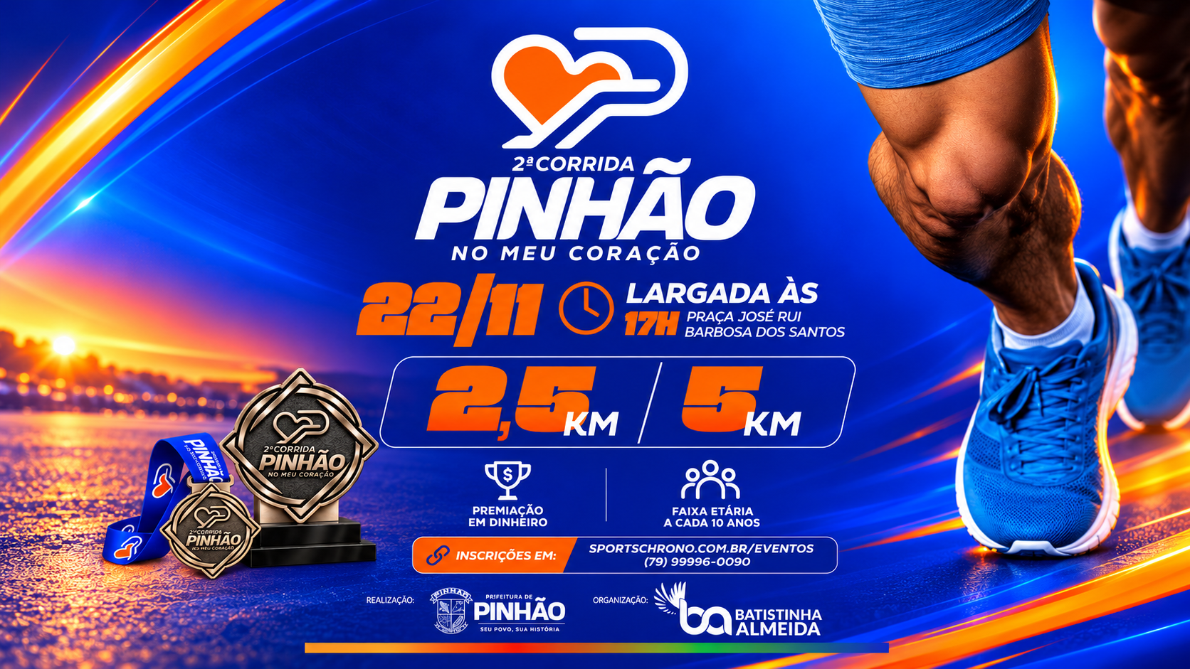 No dia 22 de novembro nosso município vai receber a 2ª Corrida Pinhão no Meu Coração