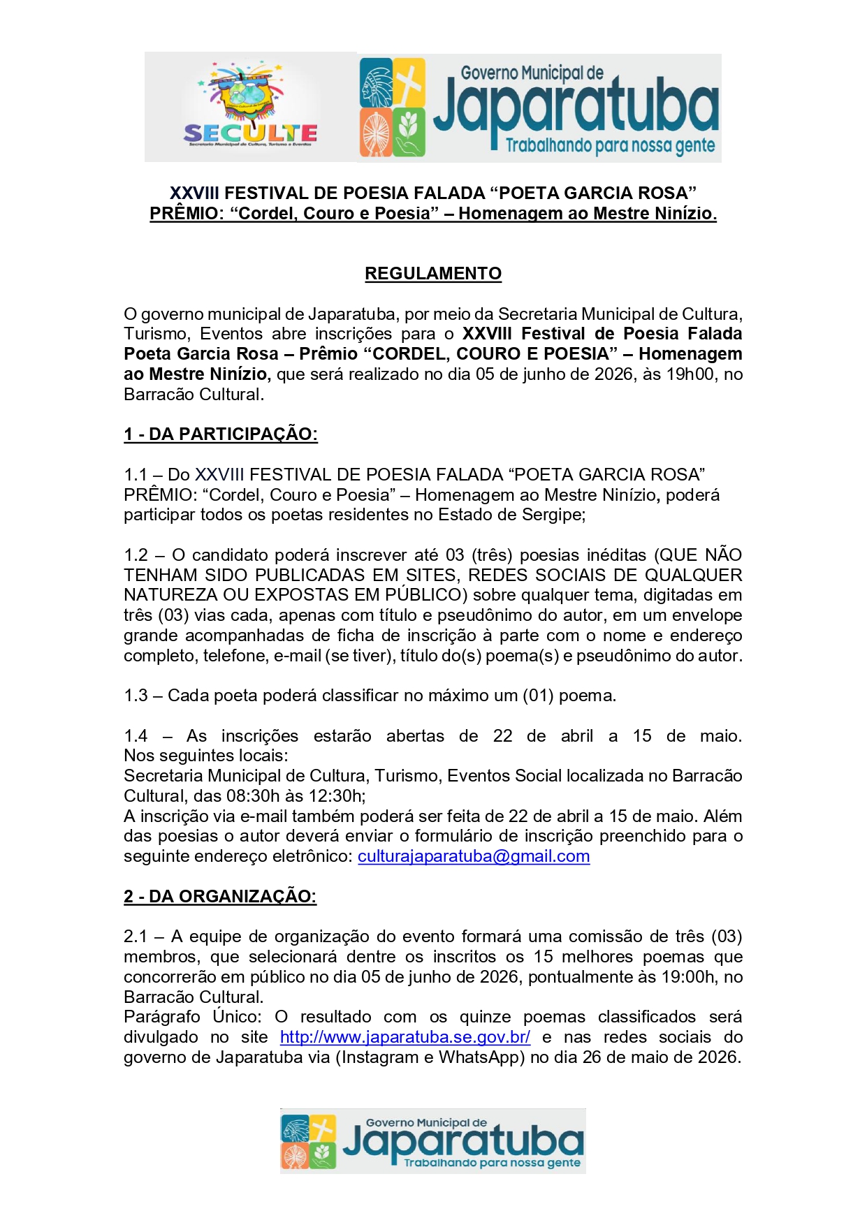 XXVIII FESTIVAL DE POESIA FALADA 