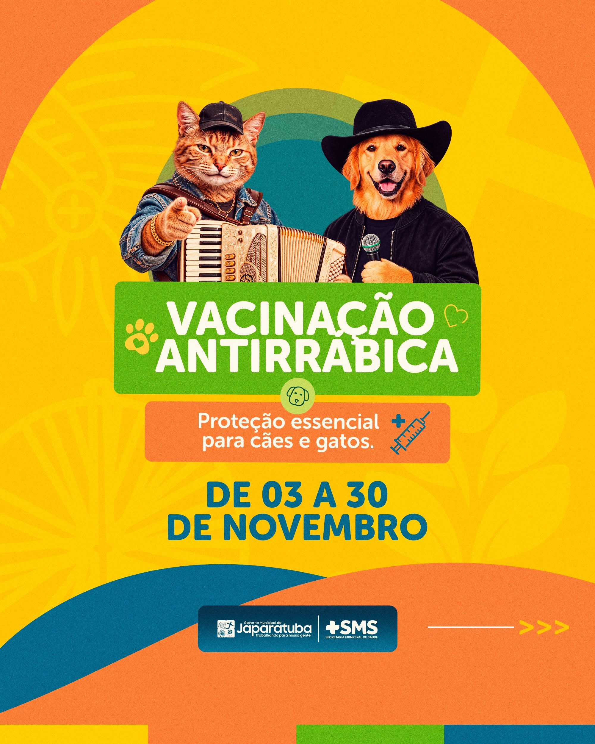 Prefeitura de Japaratuba realiza campanha de vacinação antirrábica de 03 à 30 de Novembro
