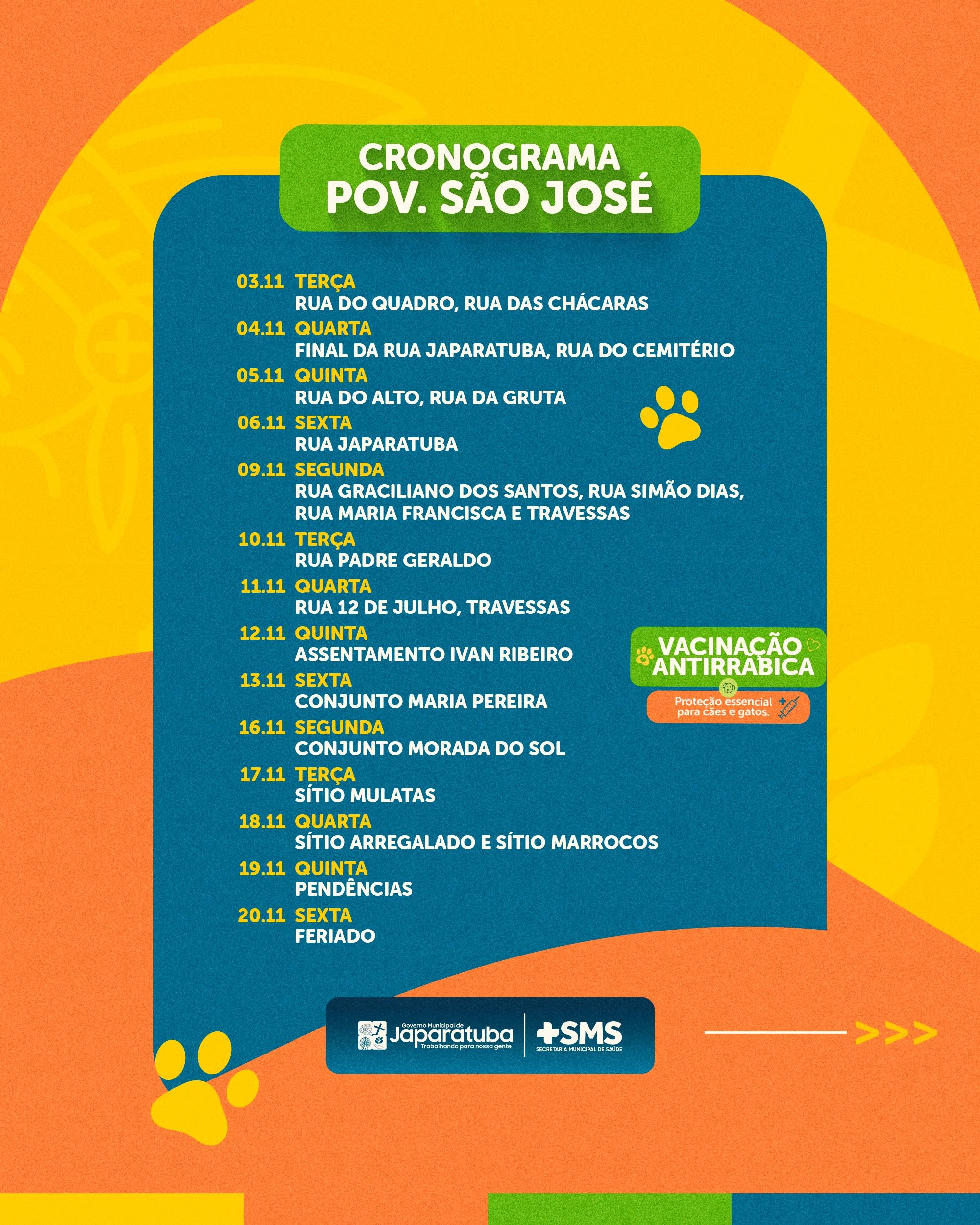 Foto 1 da notícia Prefeitura de Japaratuba realiza campanha de vacinação antirrábica de 03 à 30 de Novembro