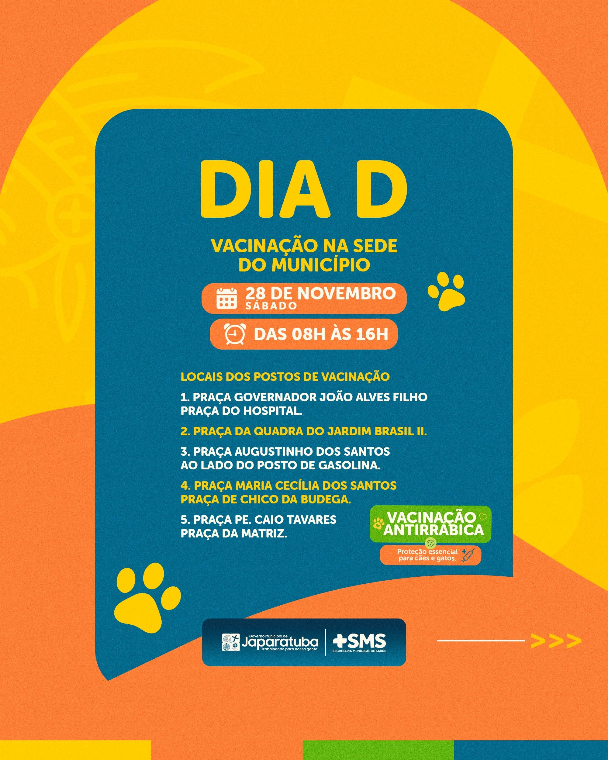 Foto 5 da notícia Prefeitura de Japaratuba realiza campanha de vacinação antirrábica de 03 à 30 de Novembro