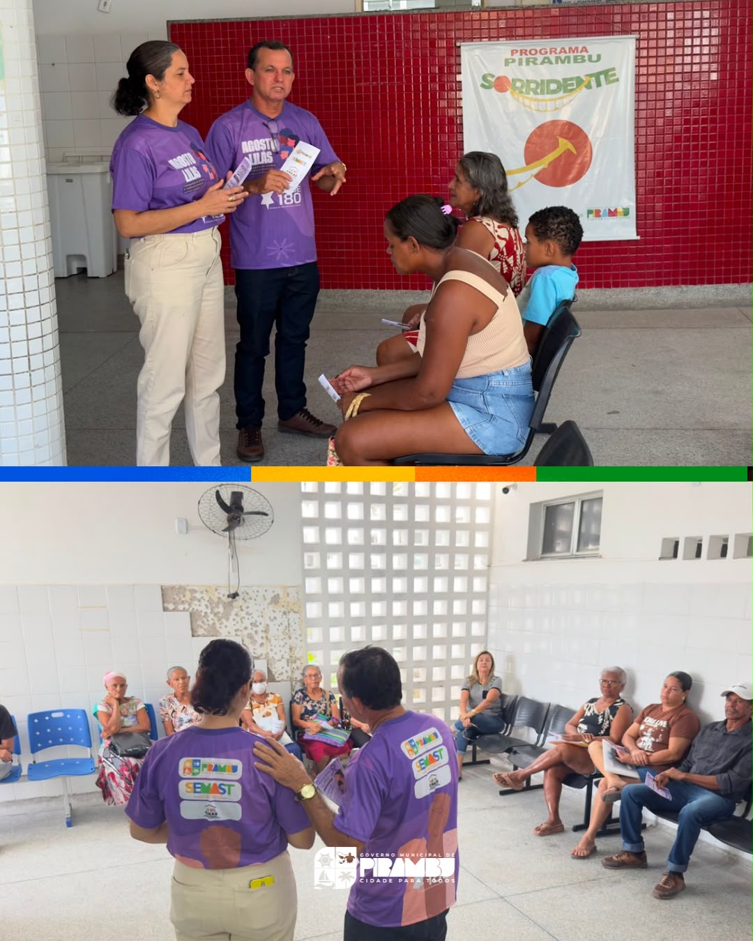 Foto 3 da notícia CREAS realiza ação da campanha Agosto Lilás na Clínica de Saúde
