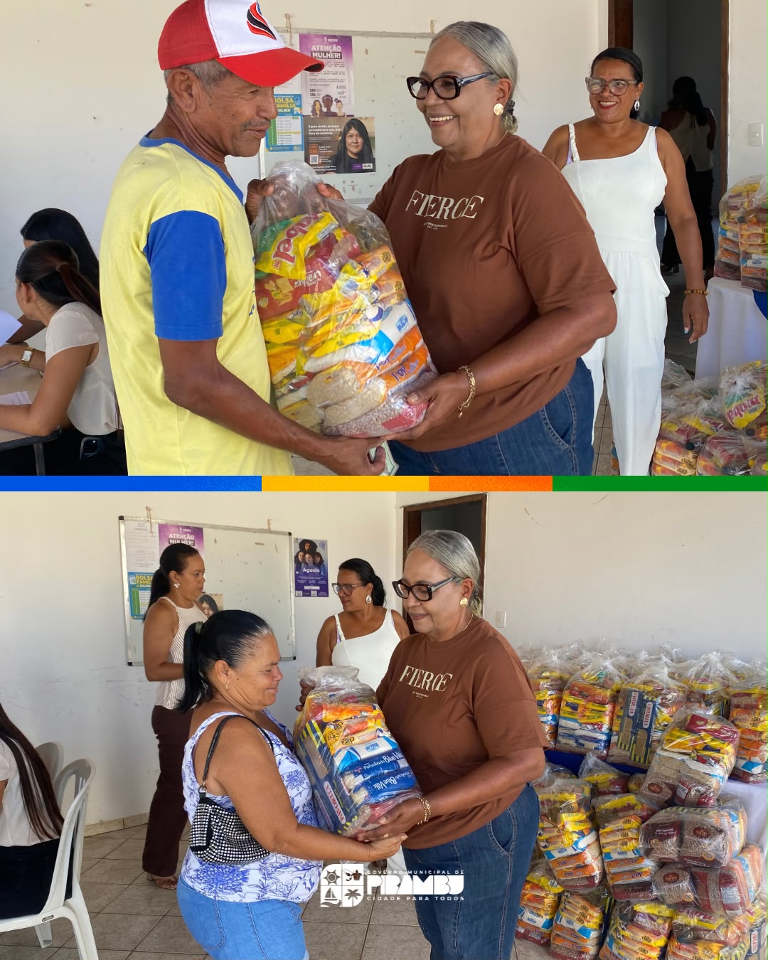 Foto 2 da notícia Prefeitura realiza entrega de cestas básicas