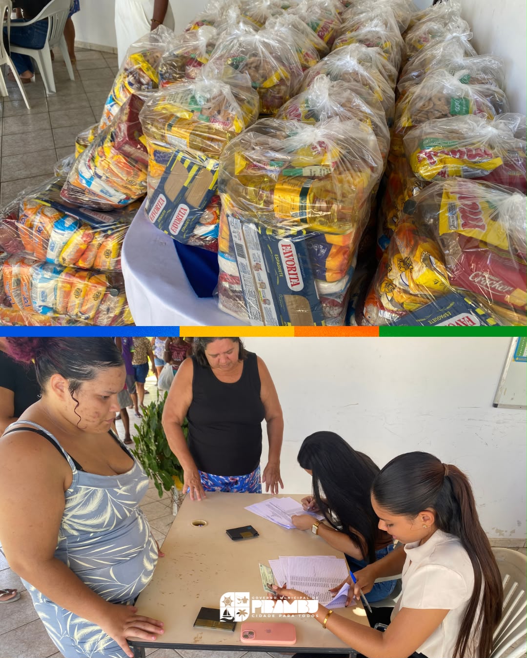 Foto 1 da notícia Prefeitura realiza entrega de cestas básicas