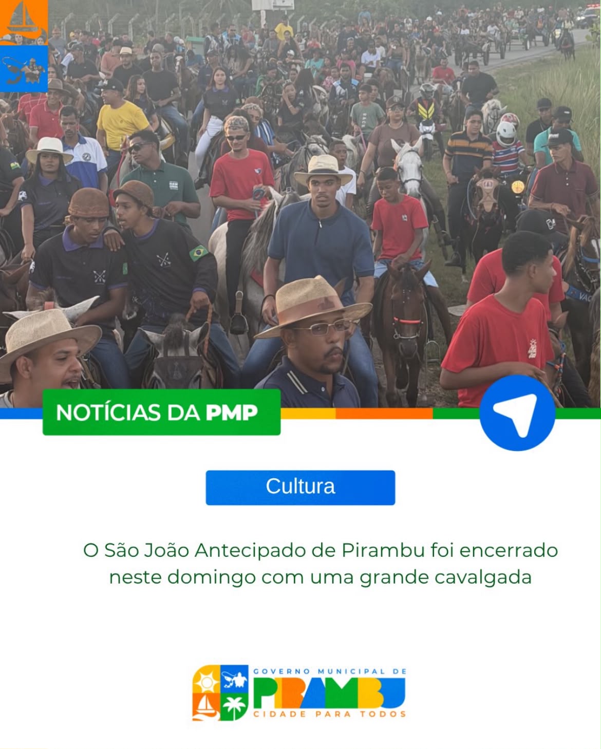O São João Antecipado de Pirambu foi encerrado neste domingo (14) com uma grande cavalgada