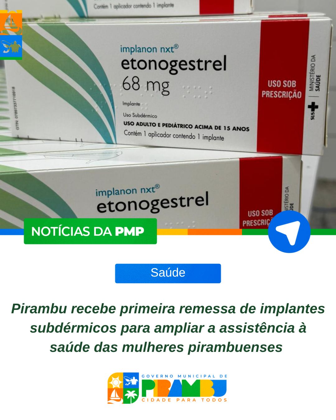 Foto 2 da notícia Pirambu recebe primeira remessa de implantes subdérmicos contraceptivos