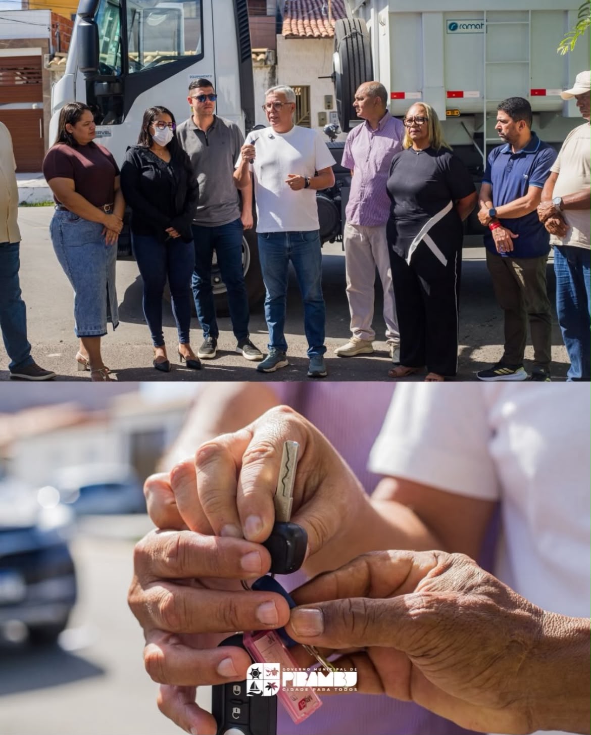 Foto 1 da notícia A Prefeitura Municipal de Pirambu recebeu uma nova caçamba