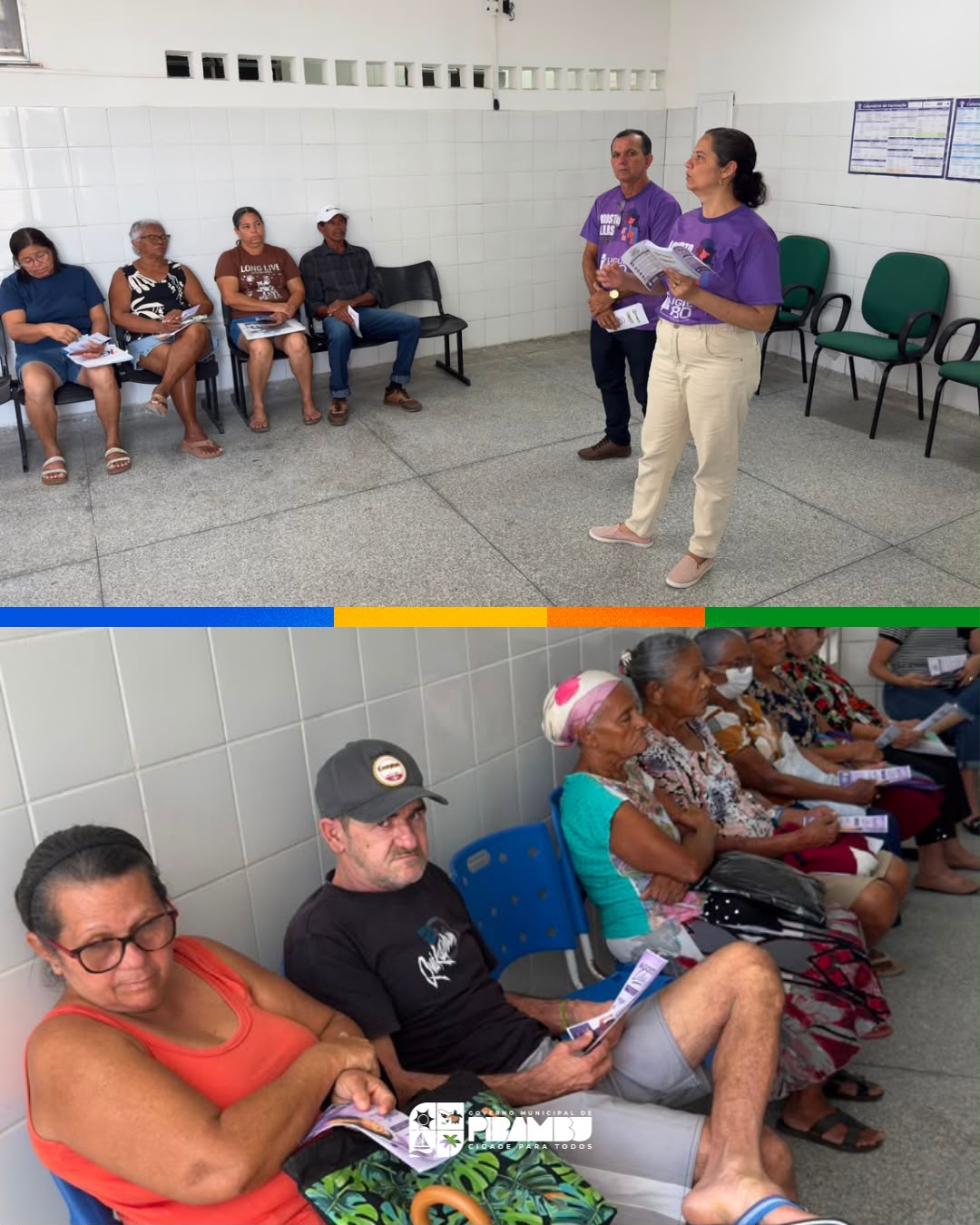 Foto 1 da notícia CREAS realiza ação da campanha Agosto Lilás na Clínica de Saúde