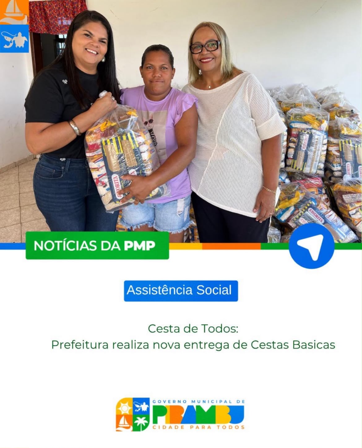 Entrega de cestas básicas 
