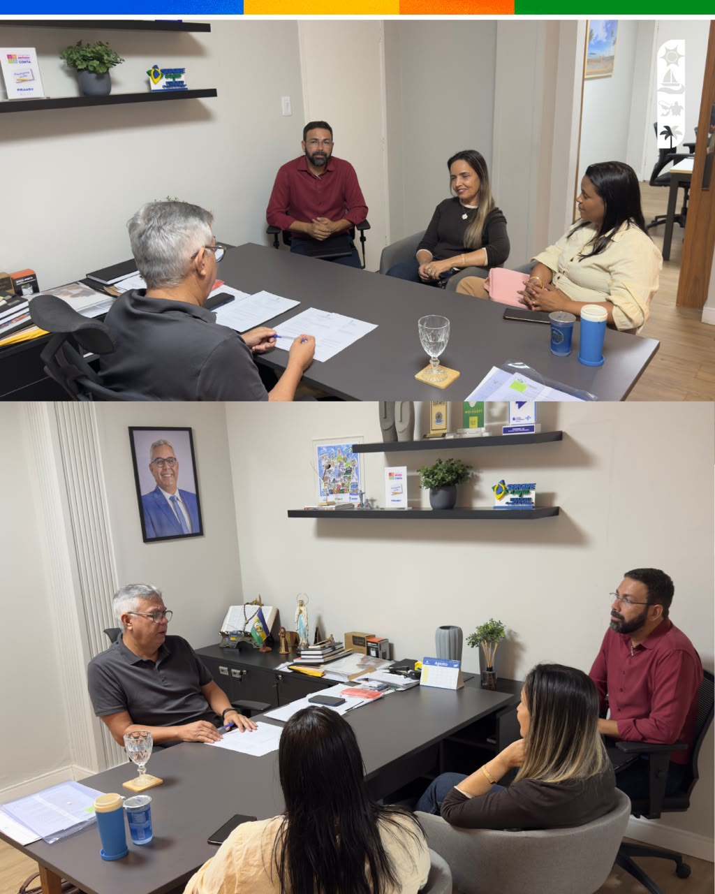 Foto 1 da notícia Prefeito Guilherme Melo assina ordem de serviço para a reforma da Escola Municipal Odete Pereira
